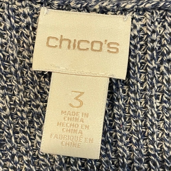 Chico’s Blocked Lace Denali’s Cardigan Sz 3 (XL/16) - Picture 9 of 11